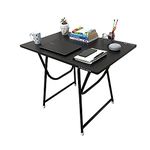 Urbain Home Engineered Wood Big Size Foldable Study Table | Work From Home & Office Folding Computer Desk | Pre-Assembled & Portable Laptop Table, 2 Seater Folding Dinning Table (Dark Wenge)