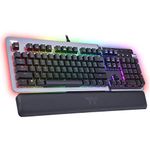 Thermaltake Argent K5 RGB Gaming Keyboard (Blue Switch), Aluminum and Streamlined Titanium Design, 16.8 Million RGB Color, Anti-ghosting, Magnetic Synthetic Leather Wrist Rest, GKB-KB5-BLSRUS-01