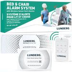 Lunderg Bed Alarm & Chair Alarm System - Wireless Bed Sensor Pad (10” x 30”), Chair Sensor Pad & Pager - Chair & Bed Alarms and Fall Prevention for Elderly and Loved Ones - Full Caregiver Set