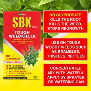 Vitax SBK Brushwood Weedkiller Concentrate 1L – Kills Roots, Brambles & Stumps
