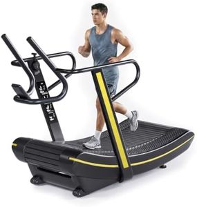 Curved Treadmill with 6-Level Resistance Knob – Self Powered Manual Running Machine, 5-Layer Shock-Absorbing Belt, Digital Monitor for Home Gym & Light Commercial Use