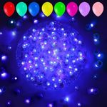 Aogist 100pcs Balloon Lights,Long Standby Time Waterproof Twinkle Mini Light,Battery Powered,Round LED Ball Lamp for Balloon Paper Lantern Party Wedding Christmas Halloween Decorative,Purple-Flash