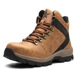 Ulogu Waterproof Steel Toe Boots for Men Work Boots Lightweight Indestructible Slip Resistant Safety Boots Puncture Proof Safety Shoes Brown