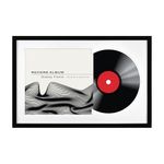 MCS Groove Record Album Frame, Black, 16.5 x 25 in