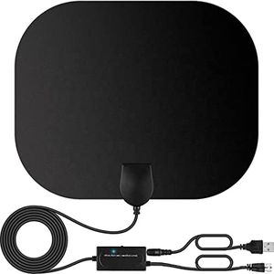Revelook 2024 Antenne TV Intérieur Puissante TNT HD – 420KM Gamme Antenne TV avec Amplificateur Smart Signal Booster - pour 1080P 4K Antenne TNT DVB-T/DTMB