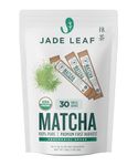 Jade Leaf Matcha Green Tea Powder - Ceremonial Single Serve Stick Packs - USDA Organic, Authentic Japanese Origin - Antioxidants, Energy (30 Count)