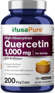 Quercetin 1000 mg 200 Vegetarian Caps (Non-GMO & Gluten Free) Dihydrate to Support Cardiovascular Health, Improve Anti-Inflammatory & Immune Response