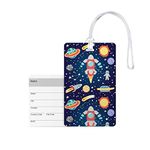 100yellow® Space & Galaxy Luggage Tags, Bag Tag Travel Id Labels Tag for Baggage Suitcases Bags with Silicon- Ideal for Kids