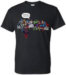 Jesus Superheros Christian Tshirt and Thats How I Saved The World Funny Spiderman Below Black Large