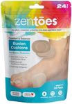 ZenToes Premium Bunion Pads - Non-Stick Center for Sensitive Skin, Odor Resistant Cushions, Prevents Friction and Pressure (24 Count)