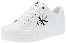 Calvin Klein Vulc Flatform Laceup Low LTH, White, 40