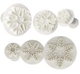 6Pcs Tool for Craft Biscuit Fondant Cookie Cutter Cupcake Decorating Fondant Mould Snowflake Cake Decorating Tools for Baby Shower Party Wedding Birthday for Cake Decoration Christmas