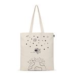 Ecoright Aesthetic Canvas Tote Bag for Women, Reusable Cotton Tote Bag for School, Grocery, Shopping, Beach & Gifts for Women