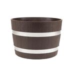 RTS Home Accents Better Barrel Polyethylene Planter, Walnut Color