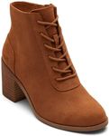 TOMS Women's Evelyn Lace-up Ankle Boot, Tan Suede, 8 US