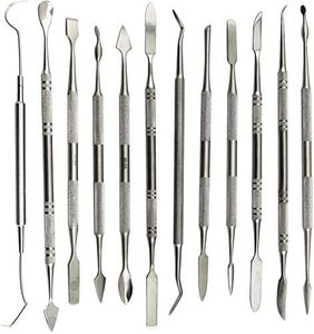 New Wax Carvers Set Double Ended Dental Wax Modeling Sculpting Tools Dental Picks Polymer Pottery Clay Carving Tool Stainless Steel 12 Pieces