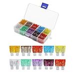 Road Passion 100pcs Auto Motorcycle Car Boat Truck Standard Blade Fuse Box Assortment 5A 7.5A 10A 15A 20A 25A 30A 35A 40A 50A