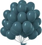 PartyWoo Petrol Blue Balloons, 50 pcs 12 Inch Boho Blue Balloons, Retro Blue Balloons for Balloon Garland or Balloon Arch as Birthday Decorations, Party Decorations, Wedding Decorations, Blue-F36