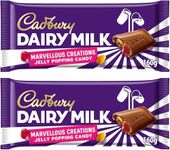 Chocolate Bar Bundle With Dairy Milk Marvellous Creations Jelly Popping Candy Beans 160g (2 Pack)