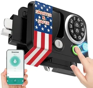 RV Door Lock Keyless Entry Keypad - Replacement Camper Door Lock for 4 Unlocking Methods of Keypad Fingerprint Keys Applet-Password - Metal Zinc Alloy Door Latch for Travel Trailer of RV Accessories