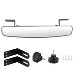 wide convex mirror forklift + Rear View Mirror Interior RearView Central Convex Universal 180 Degree Wide Angle Panoramic Fit for