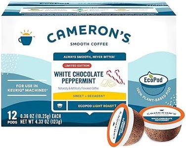 Cameron's Coffee Holiday Single Serve Pods, Flavored, White Chocolate Peppermint, 12 Count