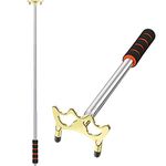 Skylety Pool Cue Snooker Pool Bridge Stick Pool Table Accessories Retractable Billiards Cue Rest with Removable Brass Bridge Head (Low Bridge Head)