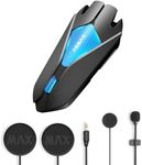 ASMAX Z1 Motorcycle Bluetooth Headset, 10 Riders Mesh Helmet Communication Systems, AI Voice Control Motorcycle Intercom, 42Min Fast Charging, Auto Volume Control/ENC Noise Reduction for Snowmobile