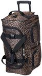 Rockland PRD322 Luggage Rolling Duffle Bag, Brown Leopard, 22-Inch