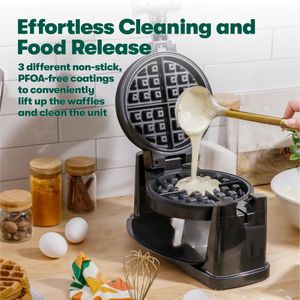 BELLA Classic Belgian Waffle Maker – Non-Stick, Stainless Steel