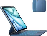 typecase Edge iPad Air 13 Inch Case Keyboard (M3/M2, 2025/2024) & iPad Pro 12.9 inch (3/4/5/6th Gen) Magic Keyboard, Precision Multi-Touch Trackpad, Floating Cantilever, 11-Colors Backlit (P.Blue25)