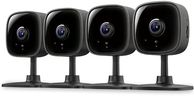 Tapo 1080P Indoor Wired Security Camera - Works as a Baby Monitor & Pet Camera, Motion Detection, 2-Way Audio, Siren, Night Vision, Subscription-Free Local Storage or Optional Cloud, C101(4-Pack)