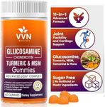 VVN Naturals Sugar-Free Extra Strength 3000mg Vegan Glucosamine Chondroitin Turmeric MSM Boswellia |Support for Joint Discomfort & Mobility, Flexibility Support for Hands & Knees | 60 ct