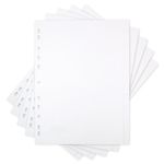 Elba A4 10-Part Card File Dividers, Pack of 5 White Tabbed Folder Dividers