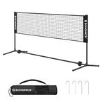 SONGMICS Badminton Net 3M Volleyball Net with Height Adjustable Poles Portable Tennis Net for Junior Tennis Beach Volleyball Pickleball Garden Outdoor Playpen Black SYQ300HV1