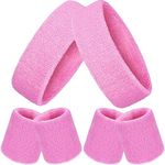 Bememo 6 Pcs Neon Sports Sweatbands