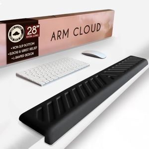 Desk Edge Cushion, Extra Long 28 Inch Arm Rest Pad for Desk, Memory Foam