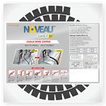 NOVEAU Safe-T 1st Cable Zipper- Cable and Wire Organizer/Manager/Wrap/Hider/Concealer for PC/Office/TV/Internet/Home Theater. (Black, Diameter - 30 mm | Length - 1.5 Meter)