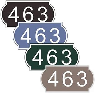 Docvania Custom Address Sign for House，Acrylic House Number Plaque Horizontal Address Sign Personalized Reflective House Numbers for Mailbox，Suitable for Mailbox, Driveway, Outdoor