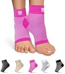 Bitly-Plantar Fasciitis Socks (1-Pair), Premium Ankle Support Unisex Pink Compression Sleeves. Fast Relief from Swelling & Foot Pain. Promote Blood Circulation & Speedy Recovery (Large)