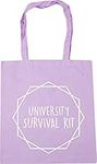 Hippowarehouse University Survival Kit Tote Shopping Gym Beach Bag 42cm x38cm, 10 litres