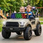 Baybee Bronco Baby Battery Operated Jeep for Kids | Ride on Toy Electric Car with LED Lights & Music | Rechargeable Battery Big Cars with Parental Control | Kids Car to Drive 3 to 8 Years (Desert)