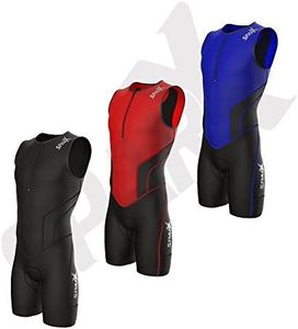 (X-Large, Black) - Sparx X Triathlon Suit Men Racing Tri Cycling Skin Suit Bike Swim Run