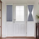 PANOVOUS French Door Curtains Set of 2 Rod Pocket Thermal Blackout Curtain for Doors with Glass Grey Front Door Small Window Curtains for Privacy 25x40 Inch