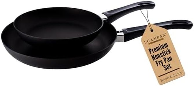 Scanpan Classic 2 Piece Fry Pan Set, Black, 8 and 10.25 Inch