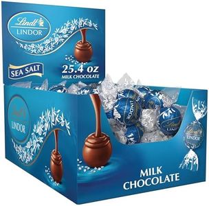 Lindt LINDOR Sea Salt Milk Chocolate Truffles, Milk Chocolate Candy with Smooth, Melting Truffle Center, Great for gift giving, 25.4 oz, 60 Count