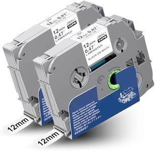 PUWOWYE Cinta de Etiquetas Compatible con Brother TZe-231 TZ-231 Tze 12mm 0.47 Negro sobre Blanco para Brother P-Touch PT-H100R PT-H105 PT-H100LB PT-H110 H107B PT-D400 PT-D210 PT-1000 H101 E100