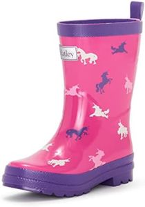 Hatley Girls' Printed Rain Boots, Unicorn Silhouettes, 7 US Toddler