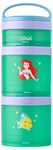 Whiskware Disney Princess Stackable Snack Containers for Kids and Toddlers, 3 Stackable Snack Cups for School and Travel, Ariel and Flounder