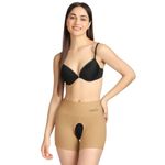 Emio Shapewear for Women Cotton Panties Hipster Body Shaper Waist Slimming Brief Underwear Seamless High Waist Tummy Control Double Layer Hipster for Better Grip - Beige -(3XL)